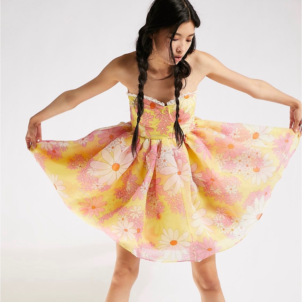 Selkie Goldie Corset Puff Dress